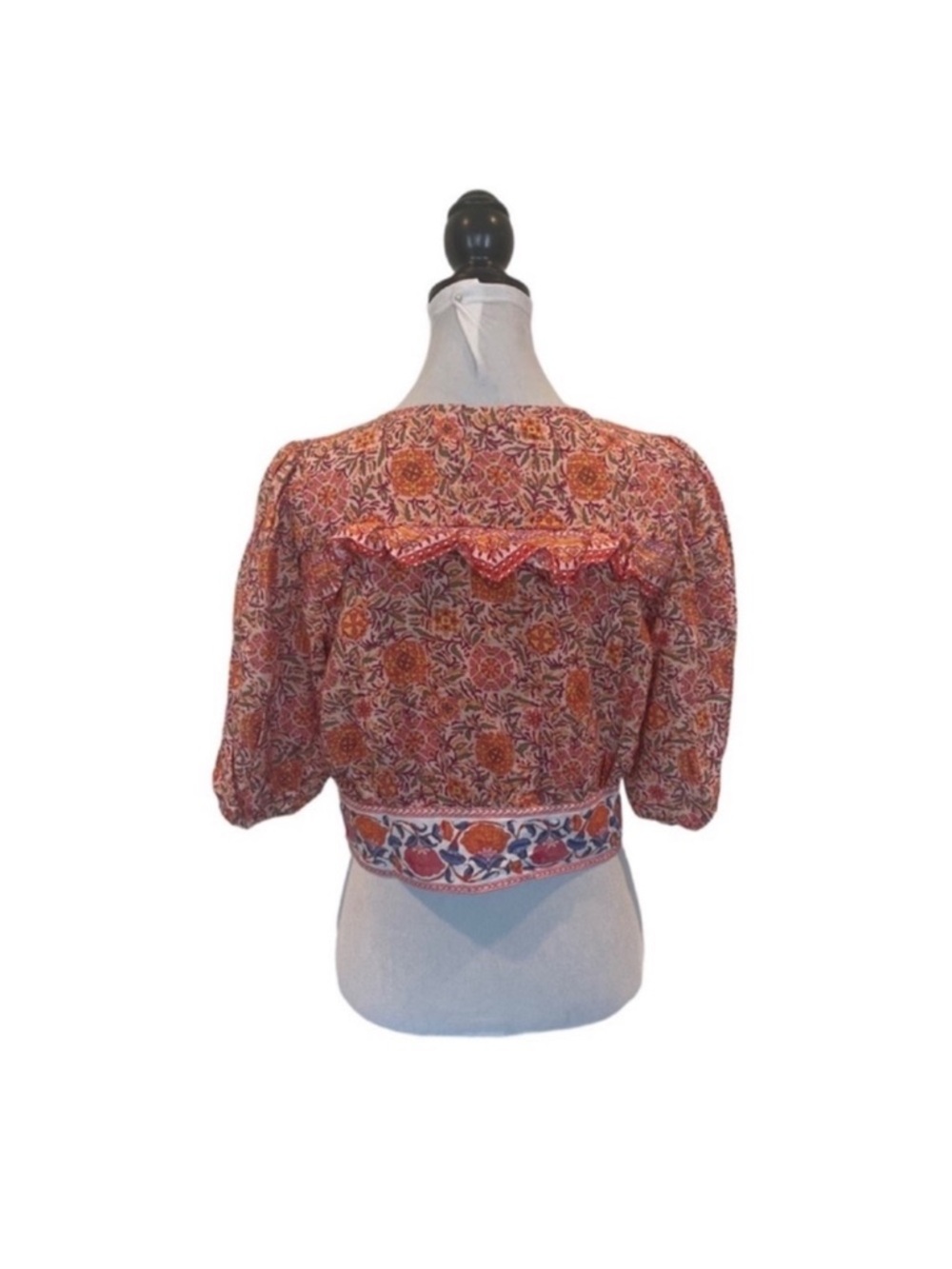 Rachel Zoe NWT 2 piece set linen crop top & skirt bohemian festival size medium - Picture 6 of 13